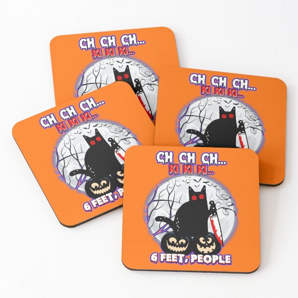 Item preview, Black Cat Halloween Six Feet People designed and sold by WoodburyLake.