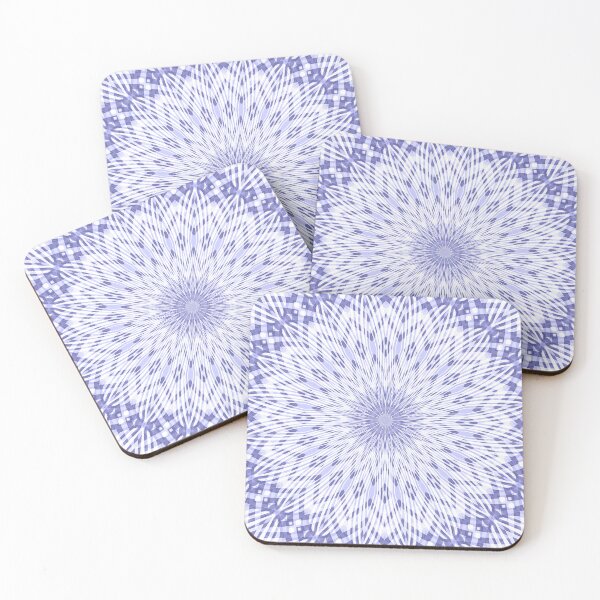 Item preview, Floral Elements Geometric Monotone Pattern Blue designed and sold by taiche.