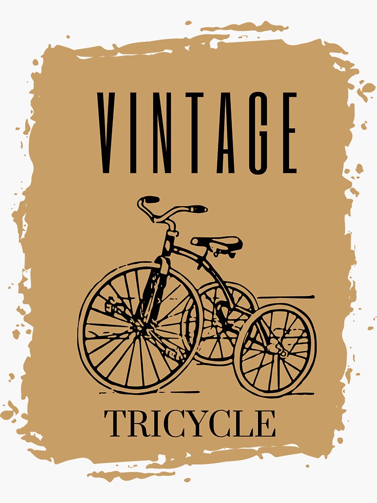 "Vintage tricycle" Sticker for Sale by masoodur Redbubble