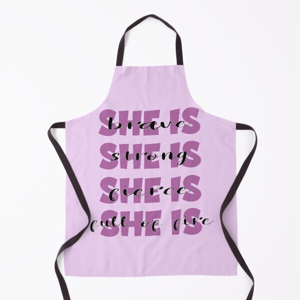 Item preview, She is brave strong fierce full of fire motivational self grow girl power purple cute lettering designed and sold by Novel-ty.