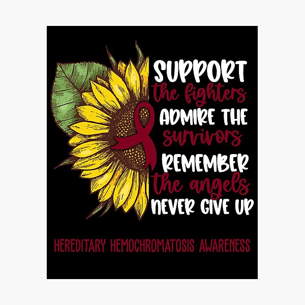 Item preview, Hereditary Hemochromatosis Awareness - Support the Fighters Admire the Survivors Remember the Angels Never Give Up designed and sold by whlrcheryl.