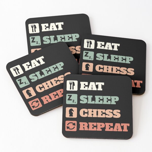 Item preview, Eat Sleep Chess Repeat designed and sold by Denti Kanys ⭐⭐⭐⭐⭐.
