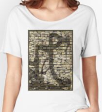BICYCLE SHADOW: Modern Art Print Women's Relaxed Fit T-Shirt