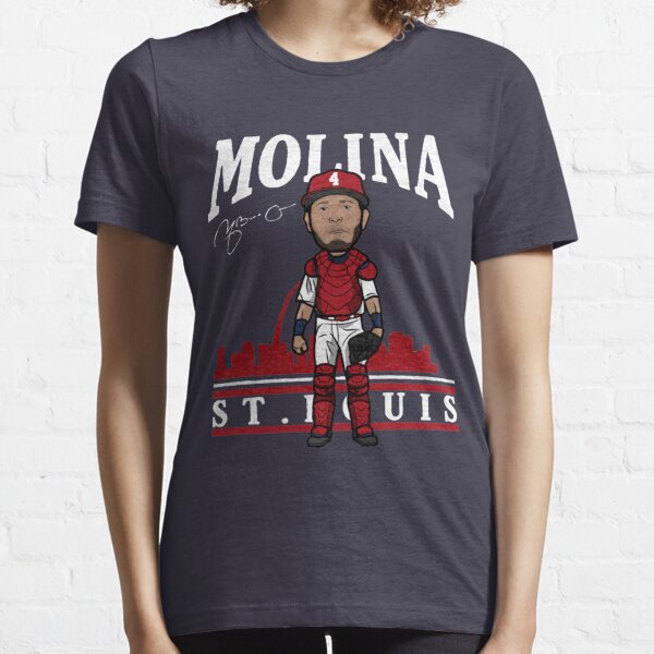 Thou Shall Not Steal - Yadier Molina T-Shirt | St. Louis Pro Baseball | Ballpark MVP | mlbpa Unisex Basic Tee / White / L