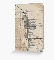 Vintage Map of Palm Springs California (1942) Greeting Card