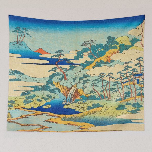 Item preview, The Sacred Spring at Jogaku - Katsushika Hokusai designed and sold by SimpleJoyStyle.