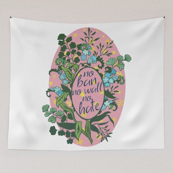 Item preview, No Ban No Wall No Hate designed and sold by fabfeminist.