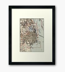 Vintage Map of Mobile Alabama (1940) Framed Print