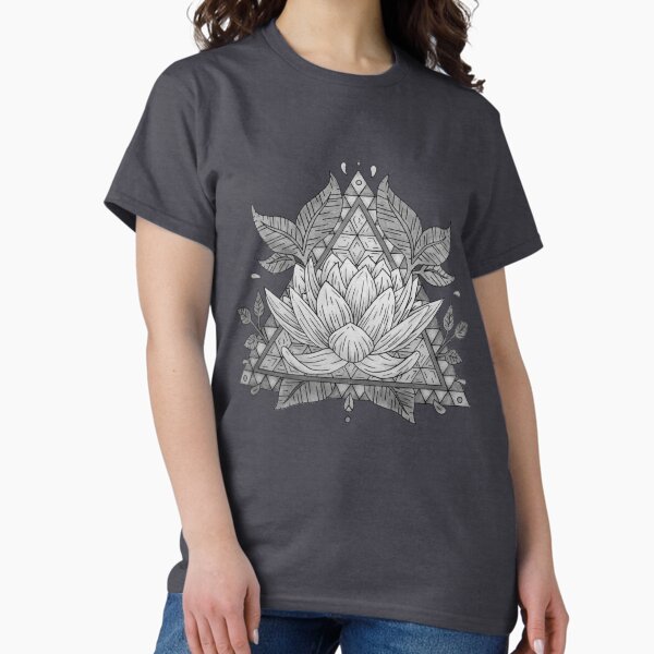 Aperçu de l'œuvre Conception géométrique de fleur de lotus gris créée et vendue par bblane.