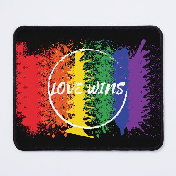 Item preview, Love Wins Rainbow Colors White Circle In Black designed and sold by LuckyKermit.