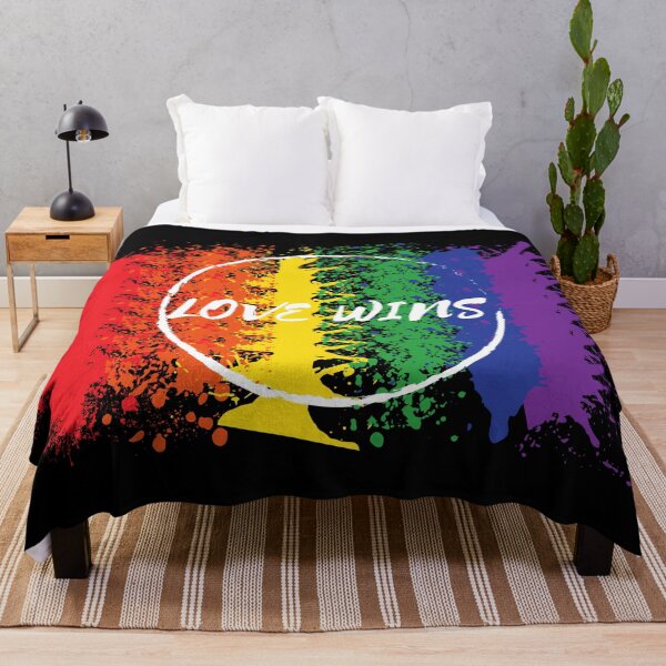 Item preview, Love Wins Rainbow Colors White Circle In Black designed and sold by LuckyKermit.