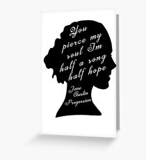 jane austen silhouette Greeting Card