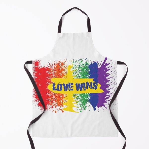 Item preview, Love Wins Rainbow Colors Blue Splash Letters designed and sold by LuckyKermit.