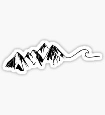 Wave & Mountain Combined Sticker