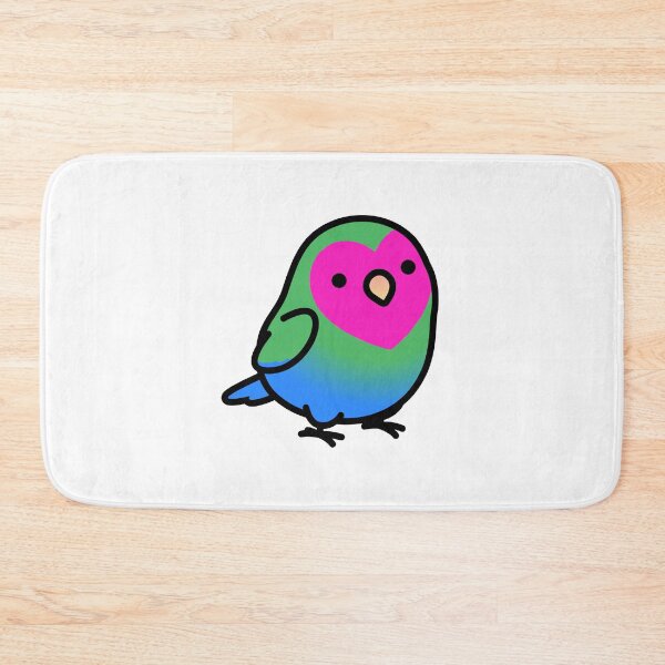 Item preview, "Poly Polly" Polysexual LGBT+ Pride Lovebird designed and sold by birdhism.