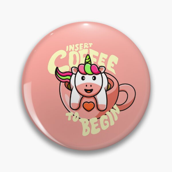 Item preview, Insert Coffee to Begin Kawaii Unicorn on a Cup designed and sold by Yellow Coffee.