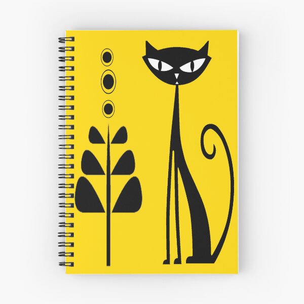 Item preview, Mid Century Modern  Atomic Cats Yellow Pattern designed and sold by Tamas Das.