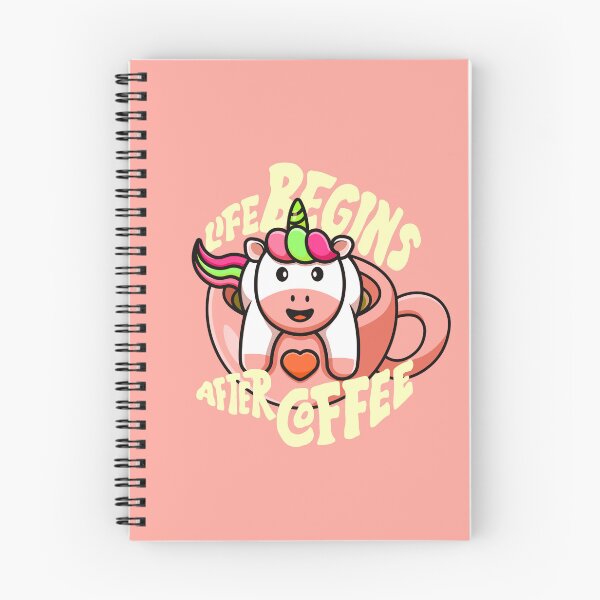 Item preview, Life begins after Coffee Kawaii Unicorn on a Cup designed and sold by Yellow Coffee.
