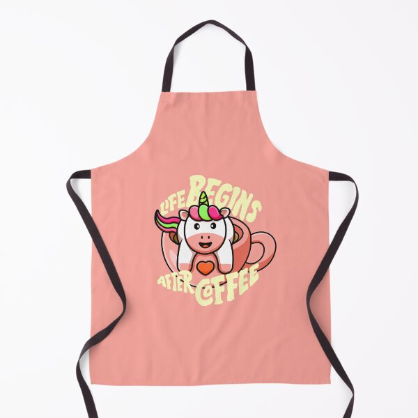 Item preview, Life begins after Coffee Kawaii Unicorn on a Cup designed and sold by Yellow Coffee.