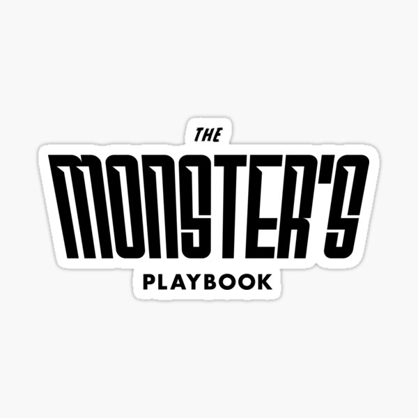 The Monsters Playbook Black Sticker