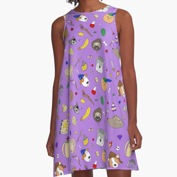 Dog Adventure A-Line Dress