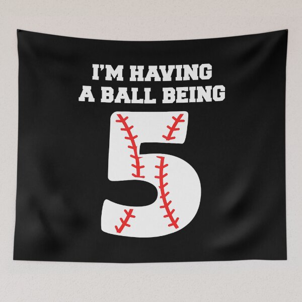 Item preview, I'm Having A Ball Being 5 Kids 5 Year Old Baseball Birthday 5th Birthday Gift designed and sold by MichelSorour.