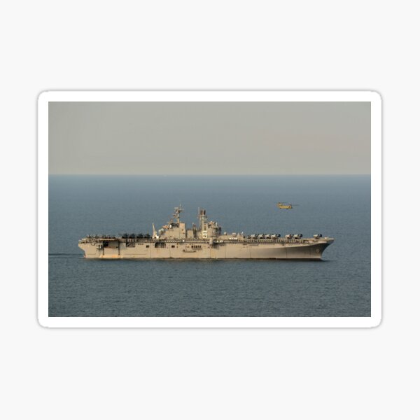 Item preview, STK108282M-A CH-47F Chinook conducts flight operations with USS Bonhomme Richard. designed and sold by StocktrekImages.
