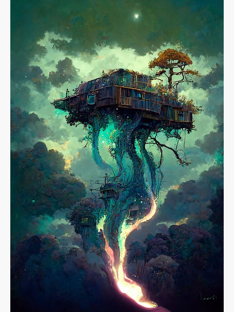 fantasy tree house art