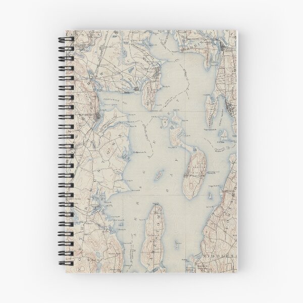 Item preview, Vintage Map of The Narragansett Bay (1888) designed and sold by BravuraMedia.