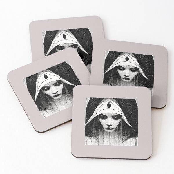 Item preview, Tall Shadow Nun- Black Metal- The Mystical Guide to Errosion 666 designed and sold by esotericorigins.
