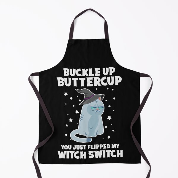 Item preview, Buckle Up Buttercup You Just Flipped My Witch Switch Funny Cat Halloween designed and sold by DNW-art.