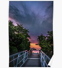 Harborwalk Sunset Poster