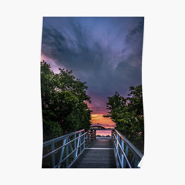 Harborwalk Sunset Poster