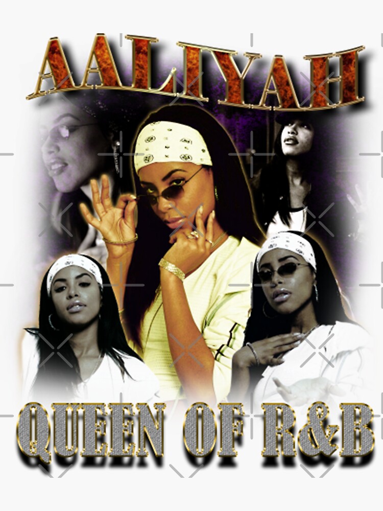 "AAliyah Queen Of R&B 90s Gift Fan" Sticker For Sale By RichardsonArt ...