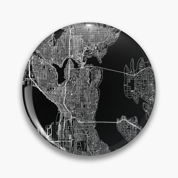 Item preview, Seattle Black Map designed and sold by multiplicitymap.