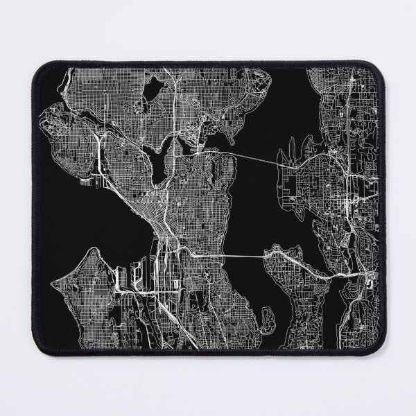 Item preview, Seattle Black Map designed and sold by multiplicitymap.