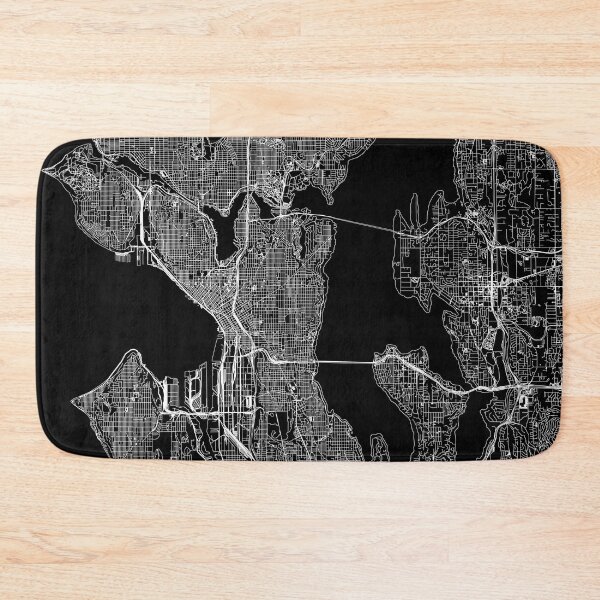 Item preview, Seattle Black Map designed and sold by multiplicitymap.