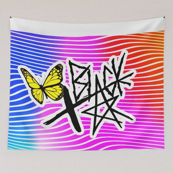 Item preview, xBLACKSTAR FADED WAVY ORANGE AND BLUE STRIPES designed and sold by xBLACKSTAR.