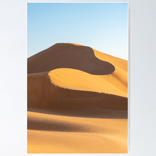 Curvy sand dune in the Empty Quarter, Oman Poster