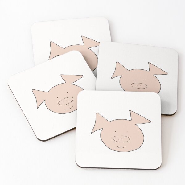 Aperçu de l'œuvre Visage De Porc Mignon Heureux, Blanc. Souriant créée et vendue par PiggingJapan.