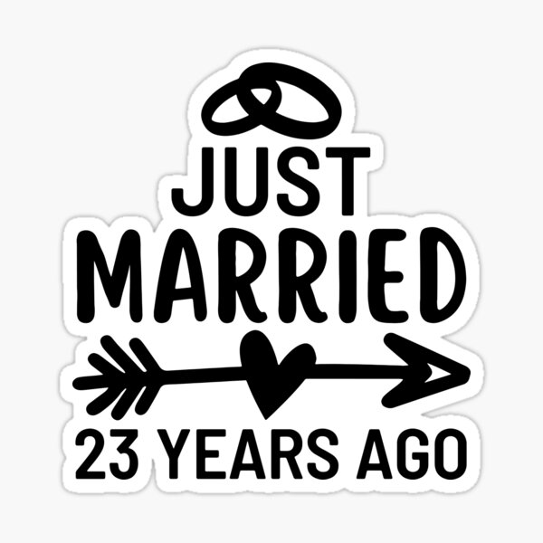 Just Married 23 Years Ago Wedding Anniversary Party Couple Sticker westlife-star-shane-filan-shares-heart-melting-snap-with-wife-from-23