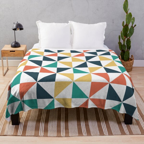 Item preview, Colorful Triangle Seamless Pattern designed and sold by JenTrinhArt.