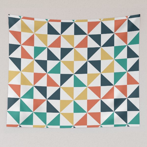 Item preview, Colorful Triangle Seamless Pattern designed and sold by JenTrinhArt.