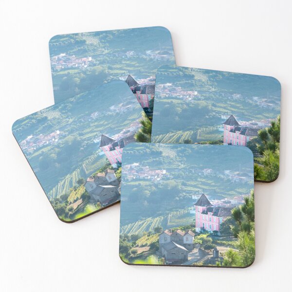 Item preview, Pink house in the vineyards of the Douro region, Portugal designed and sold by bookofwandering.