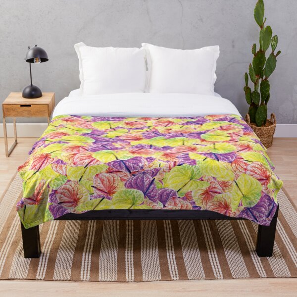 Item preview, Seamless vibrant pattern with tropical plant anthurium designed and sold by BeInTouch.