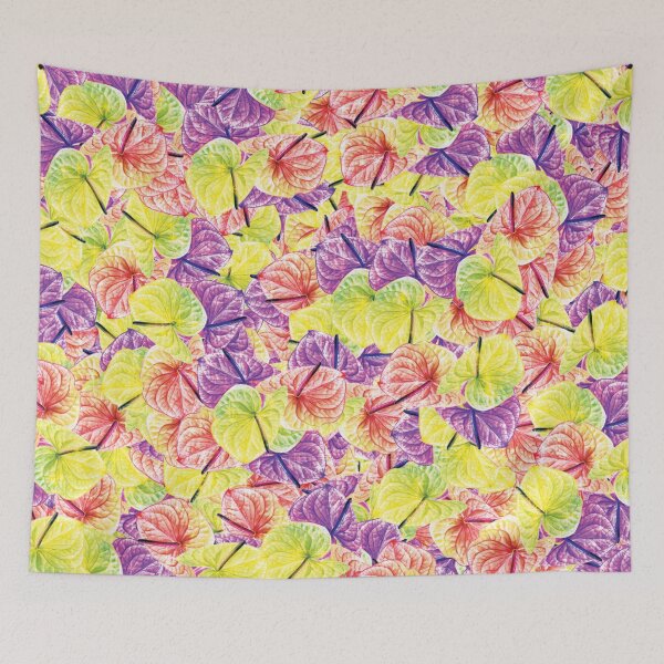 Item preview, Seamless vibrant pattern with tropical plant anthurium designed and sold by BeInTouch.