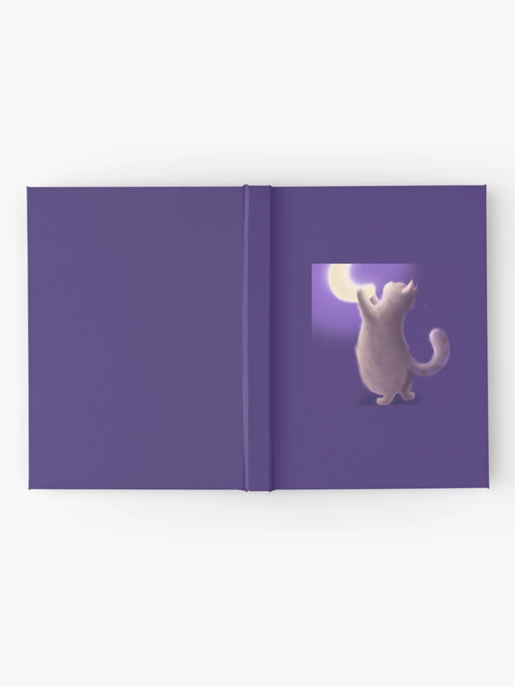 Thumbnail 2 of 3, Journal, Cat Reaching for Moon designed and sold by CodeVision.