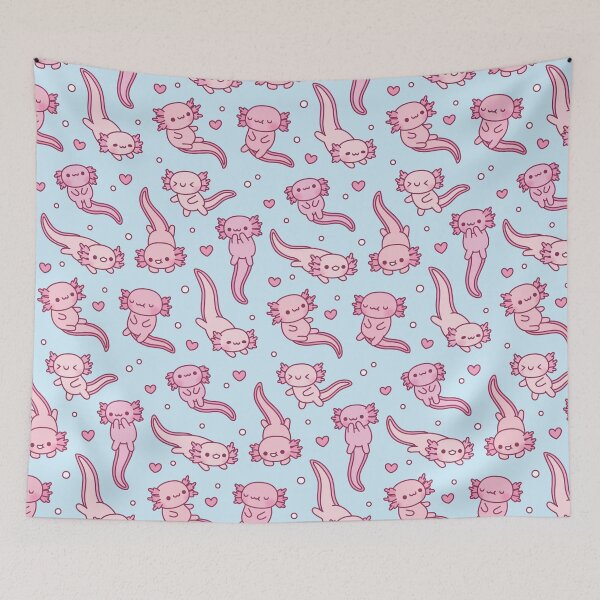 Item preview, Cute Swimming Axolotls Pattern designed and sold by rustydoodle.