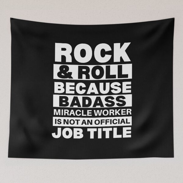 Item preview, Rock And Roll Because Badass Miracle Worker Is Not An Official Job Title For Music Teachers And Musicians designed and sold by Funwithmusic.