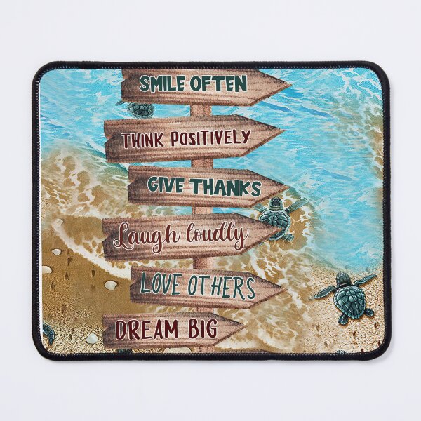 Item preview, Turtle Lesson Travel Smile Often Think Positively Give Thanks Scene Beach Scene designed and sold by Edmonds07.